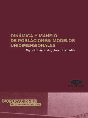 cover image of Dinámica y manejo de poblaciones